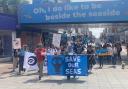 March - Protesters in Southend High Street
