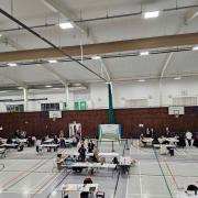 Location - Waterside Farm Leisure Centre where the Castle Point Council  election count took place