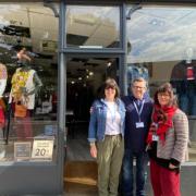 New - Assistant shop manager Wendy Duncan, head of trading Mark Davies, and shop manager Nicole Handley outside the boutique