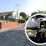 Assault - police were called to a location outside Vange Riverview Centre (pictured in background)