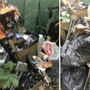 Pensioner forced to let waste pile in garden after six-month wait for new black bin