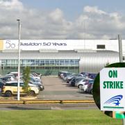 Strike - Workers at the New Holland Tractor Plant are striking