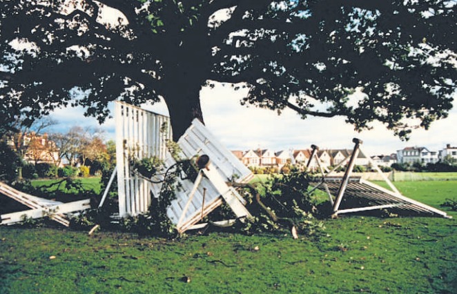Gone - cricket screens were destroyed in Chalkwell