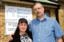 Pastors Sue and Ted Mint are heartbroken that their renovated minibus was stolen, ransacked and burnt.