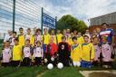 Ready for kick-off — Canvey Island FC’s under-14 teams line up ahead of the match