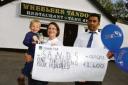 Cheque it out – Jacqui Deacon, son Alex, and Milad Ali, from Wheelers restaurant