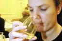 A nose for it - Rebecca gets stuck in to wine tasting