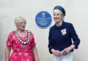Unveiling - Town Mayor Doreen Anderson and the Lord Lieutenant Jennifer Tolhurst with the plaque for Clara James. All photos from the Canvey Community Archive