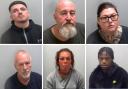 Jailed -  Thomas Salton, Stephen and Tracy Tappenden, James Gorrie, Lisa Allen and Anthony Sibanda (left to right, top to bottom) were jailed this month