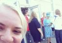 Hayley McLean's selfie with the Queen