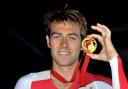 Alex Dowsett with his gold medal