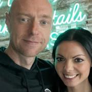 Thrilled - Cristi's Bar owners Lee Munyard and fiancé Cristina