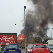 Large Fire - A large fire has broken out in Canvey near Morrisons