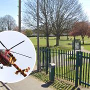 Air ambulance lands at Rayleigh playing field amid 'ongoing incident'
