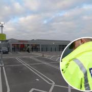 Incident - The car park at the Sainsburys in William Hunter Way (Images: Google Maps, Canva)