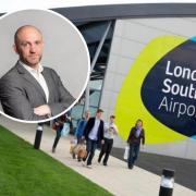 Boss - An image of John Upton next to Southend Airport (Canva)