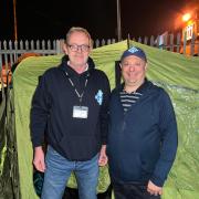 St Vincent’s volunteer David Bowen and centre manager Dan Cauchi helped raise £12,000 to support homeless people in south Essex.