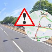 The A127 is at a standstill following a crash
