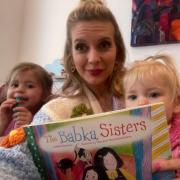 Family - Rachel Riley with daughters Noa and Maven.