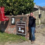 Boss - owner Michael Staines pictured outside Stock Street Farm Barn
