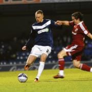 Sean Clohessy in action during Tuesday night's 4-1 defeat to Swindon