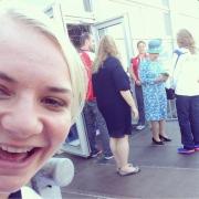 Hayley McLean's selfie with the Queen