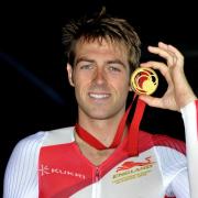 Alex Dowsett with his gold medal