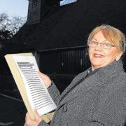 War memorial campaign – the Rev Marian Sturrock with her petition