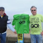 Campaign- Retired fishermen Alan Boulton and Paul Gilson want to vote out of EU
