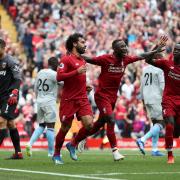 Opener - Mohamed Salah celebrates giving Liverpool the lead against West Ham United