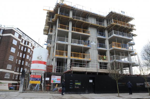 Echo: Under construction, Eden Point flats development, in Leigh