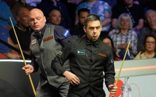Level pegging - Stuart Bingham (left) will resume his quarter-final against Ronnie O’Sullivan at the Crucible today