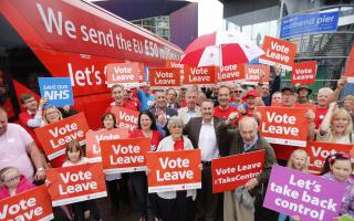Vote Leave, pictured here on the campaign trail in Southend, appears to have triumphed
