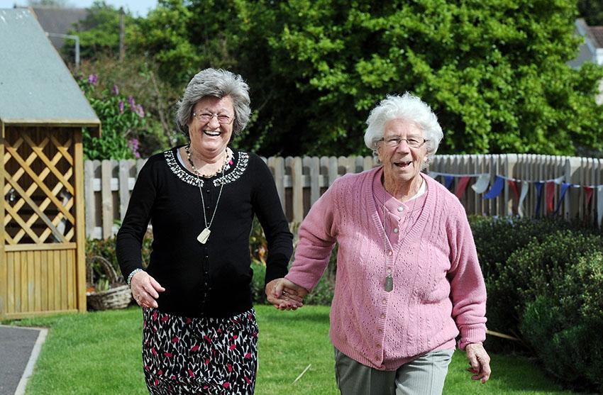 Admiral Court Care Home, Manchester Drive
l/r Residents Pat Hemmings,76 and Flo Pamment, 87 who participated in Southend's 5K Race for Life event on Sunday. 