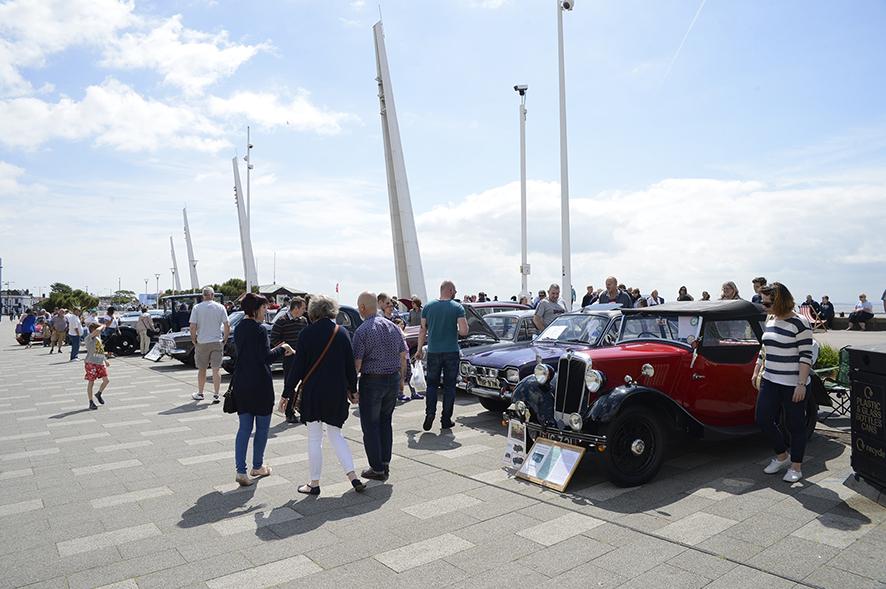 21/06/15 Classic cars on display down Southend seafront today