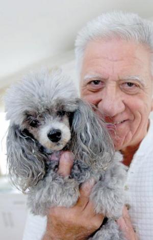 Poodle Tivoli with owner Ronald Colman