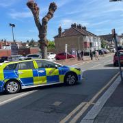 Scene - police have shut off Leighton Avenue
