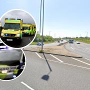 Crash - A132 at the Rettendon Turnpike roundabout