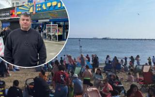 Summer - With temperatures soaring to more than 20 degrees, Southend's seafront became very busy