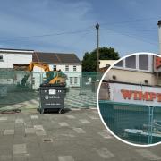 The former Wimpy restaurant on Southend seafront has been demolished