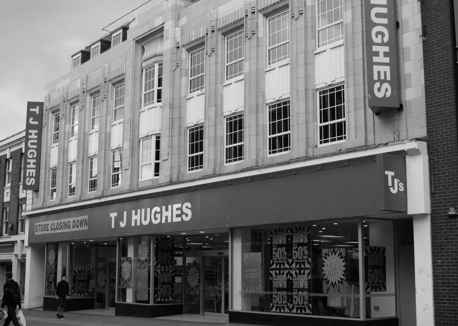 Closing down sale - T J Hughes was on Southend High Street 10 years ago but soon shut its doors