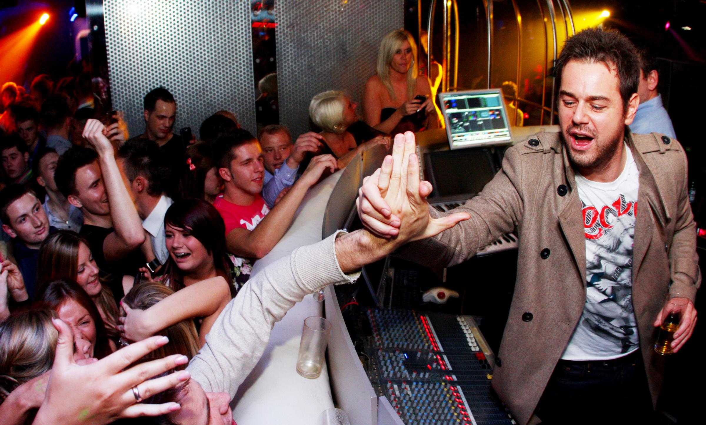 High five - a bumper crowd headed to Mayhem when actor Danny Dyer headed to the once-popular Southend nightclub
