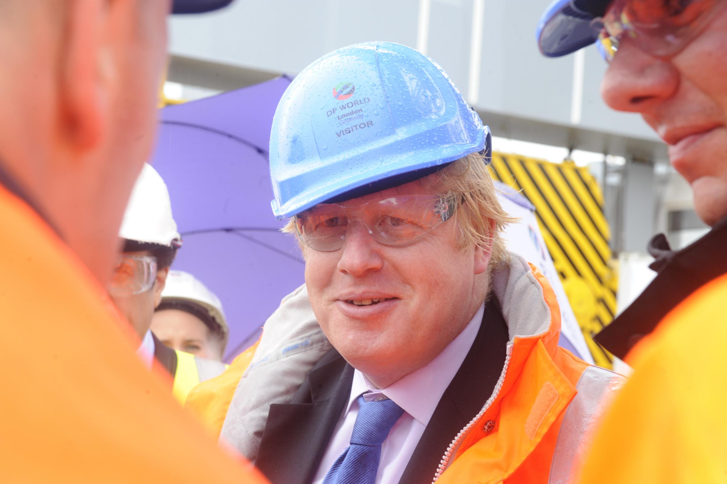 Safety first - Prime Minister Boris Johnson paid a visit to the DP World London Gateway in Corringham while he was still Mayor of London in 2013