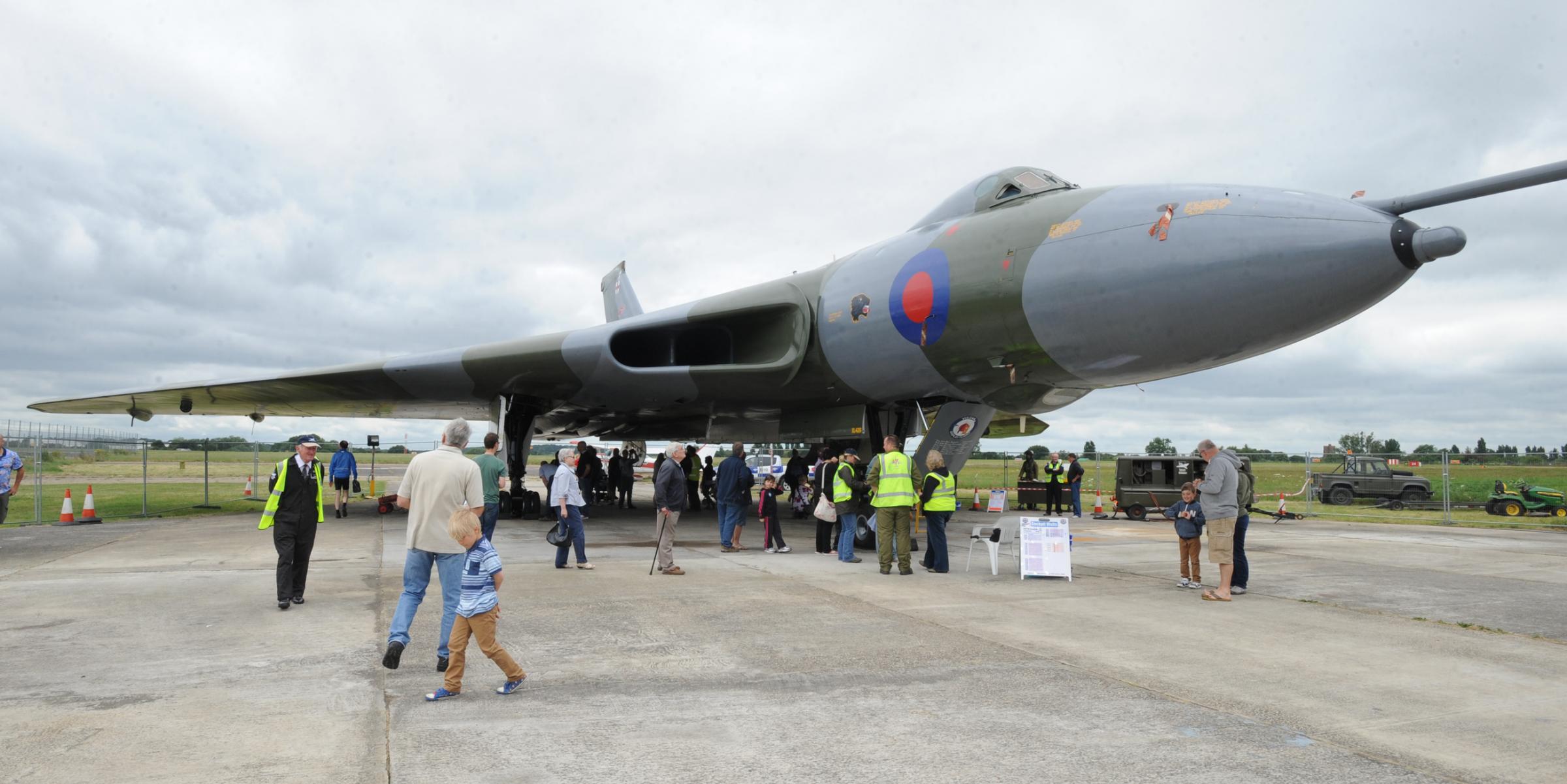 On the tarmac - the Vulcan open day proved incredibly popular as crowds of people flocked to Southend Airport in 2014