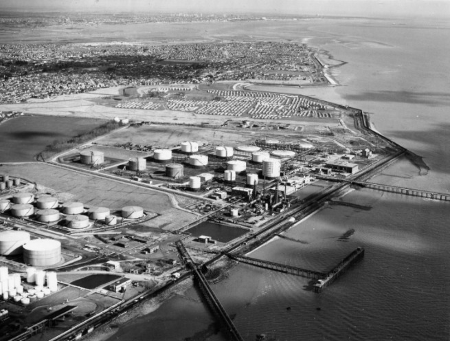 Along the coastline - looking towards Southend, in the distance, from above Thorney Bay in 1979