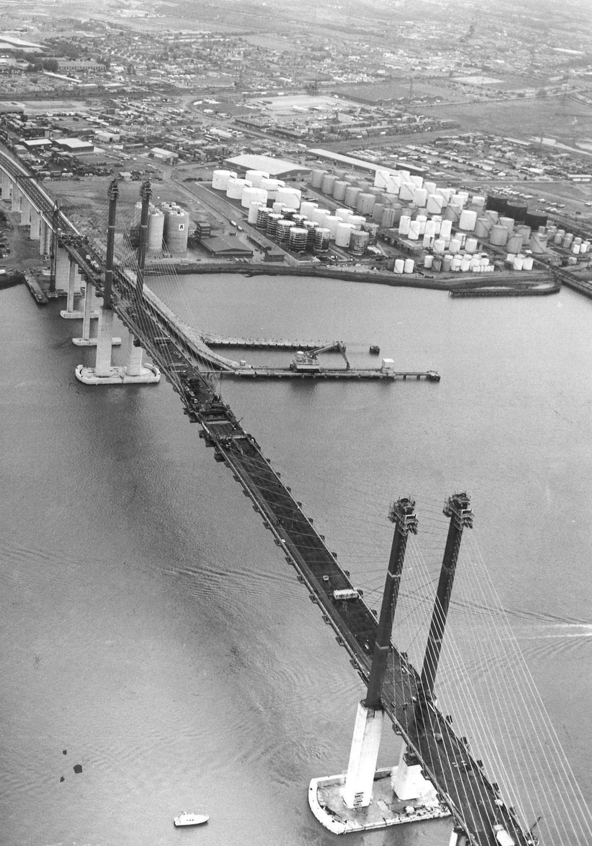 Link road - the QEII bridge provided an extra crossing in addition to the existing tunnels