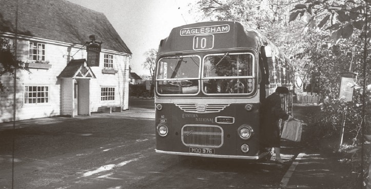 Last days - the dying county bus route was still serving Paglesham in 1971