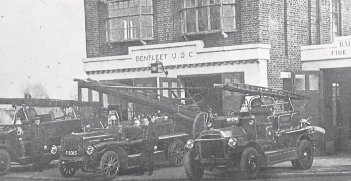 Hadleigh’s heroes - by 1936, the Hadleigh Fire brigade were housed in their new station next to the Benfleet Urban District Council building