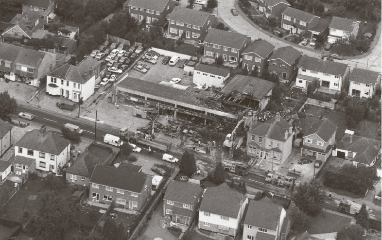 Birds eye view - this photograph from the skies shows the extent of the damage caused by the air tragedy