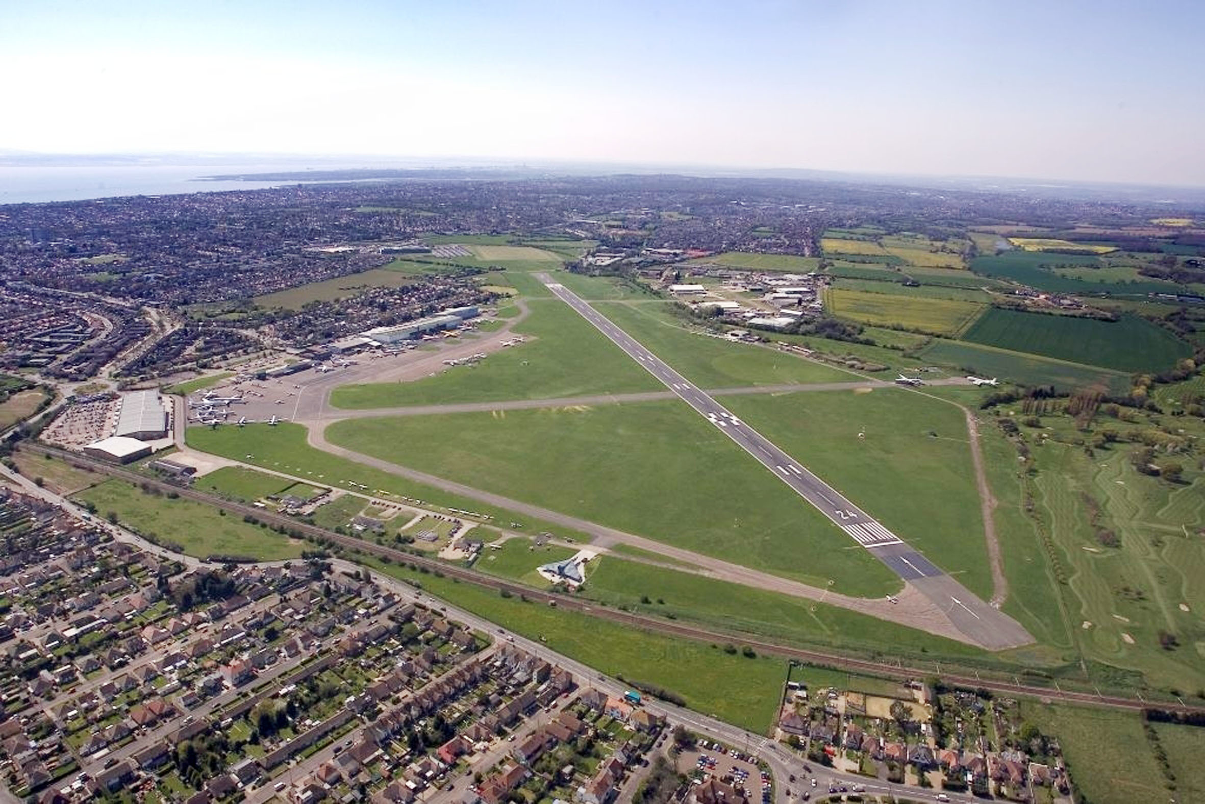 Tragic - the crash came just three minutes after taking off from Southend Airport